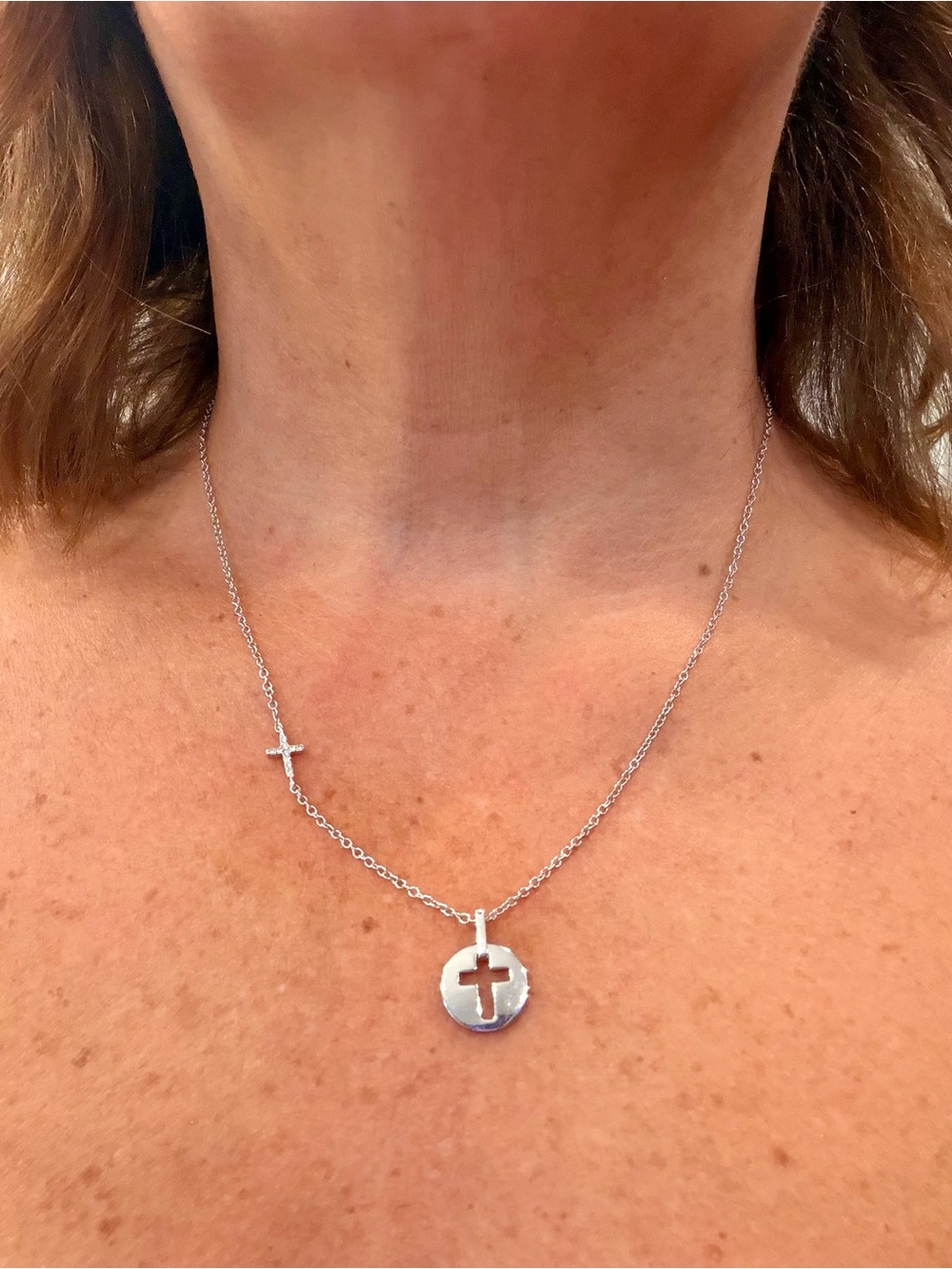 Park Lane Silver Cross Pendant Necklace - Women’s Silver Religious Jewelry